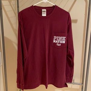 PINK Maroon colored long sleeve